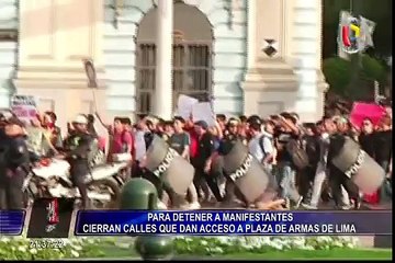 Marcha contra indulto a Fujimori: comerciantes del centro de lima se ven afectados