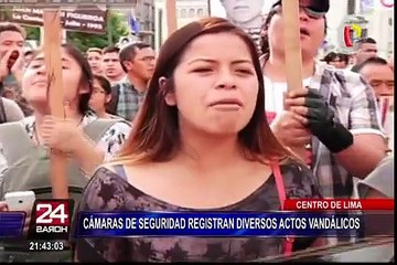 Cámaras de seguridad registran actos vandálicos tras marcha contra Indulto