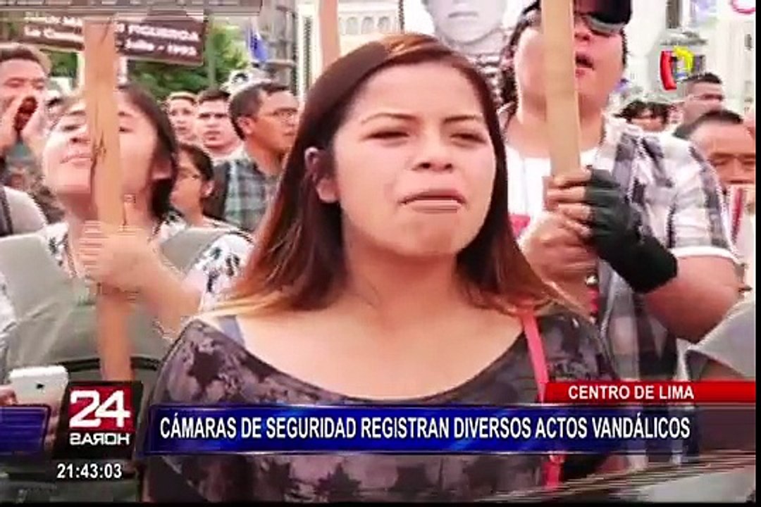 Cámaras de seguridad registran actos vandálicos tras marcha contra Indulto