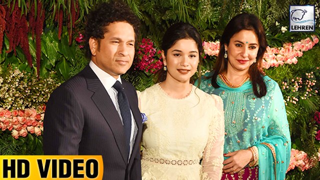 Sachin Tendulkar With Daughter Sara At Anushka Virat Wedding Reception