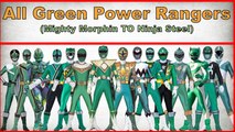 All Green Power Rangers|Power Rangers Mighty Morphin To Power Rangers Movie(1993-2017)