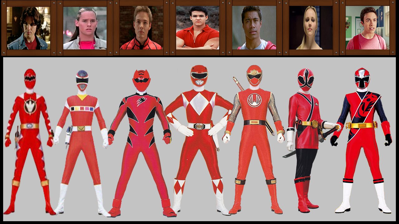 All Red Rangers of Power Rangers (1993 to 2017)Mighty Morphin Power RangersTo Ninja Steel