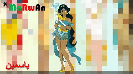 اميرات ديزني بفساتين قصيرة Disney princesses in very short dresses