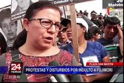 Plaza San Martín: protestas y disturbios por indulto a Fujimori