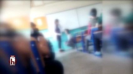 Kadın öğretmen öğrenciyi diz çöktürüp defalarca tokat attı!