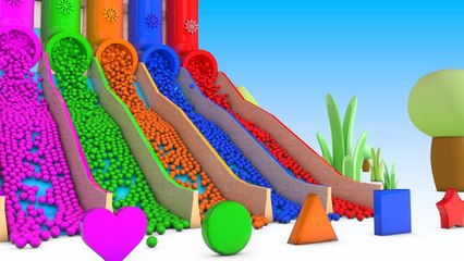 Learn Animals vs Learn Color Ball W Learn Shapes Cartoon Nursery Rhymes Song for Kids