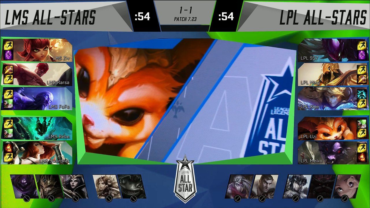 League of Legends - LMS vs. LPL - Game 3 Highlights - All-Stars 2017 - Finals - Day 4 - by Onivia