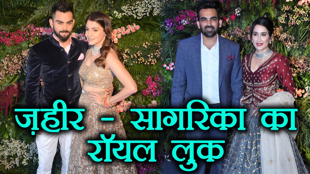 Virat - Anushka Mumbai Reception: Sagarika Ghatge looks ROYAL in Mehroon - Silver lehenga | Boldsky