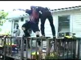 WWE - Backyard Wrestling - Twist of Fate off a 12ft porch