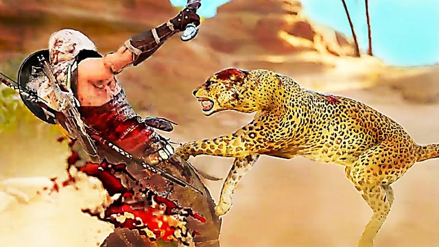 ASSASSIN'S CREED ORIGINS Attaque de Léopards GAMEPLAY