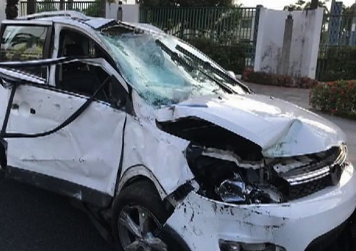 Una familia se salvó de morir en un accidente de tránsito en Guayaquil