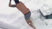 Near-Naked Erie Man Dives Into Snow Before Rushing Into Hot Tub