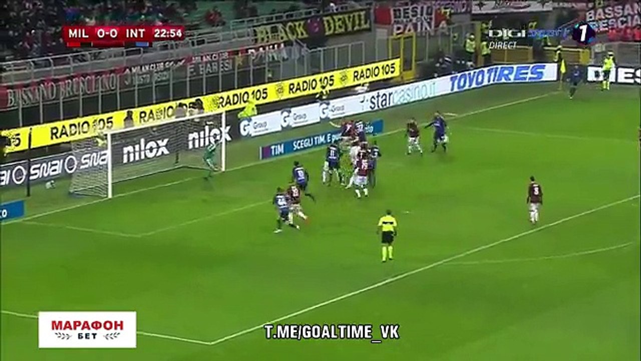 Ivan Perisic Disallowed Goal - Milan 0-0 Inter - 27.12.2017