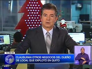 Clausuran otros negocios del dueño de local que explotó en Quito