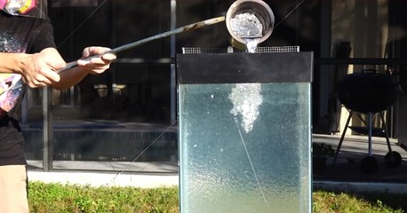 Molten Aluminum And Water Experiment!