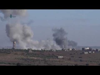 Plumes of Smoke Seen as Strikes Reported on Idlib Town