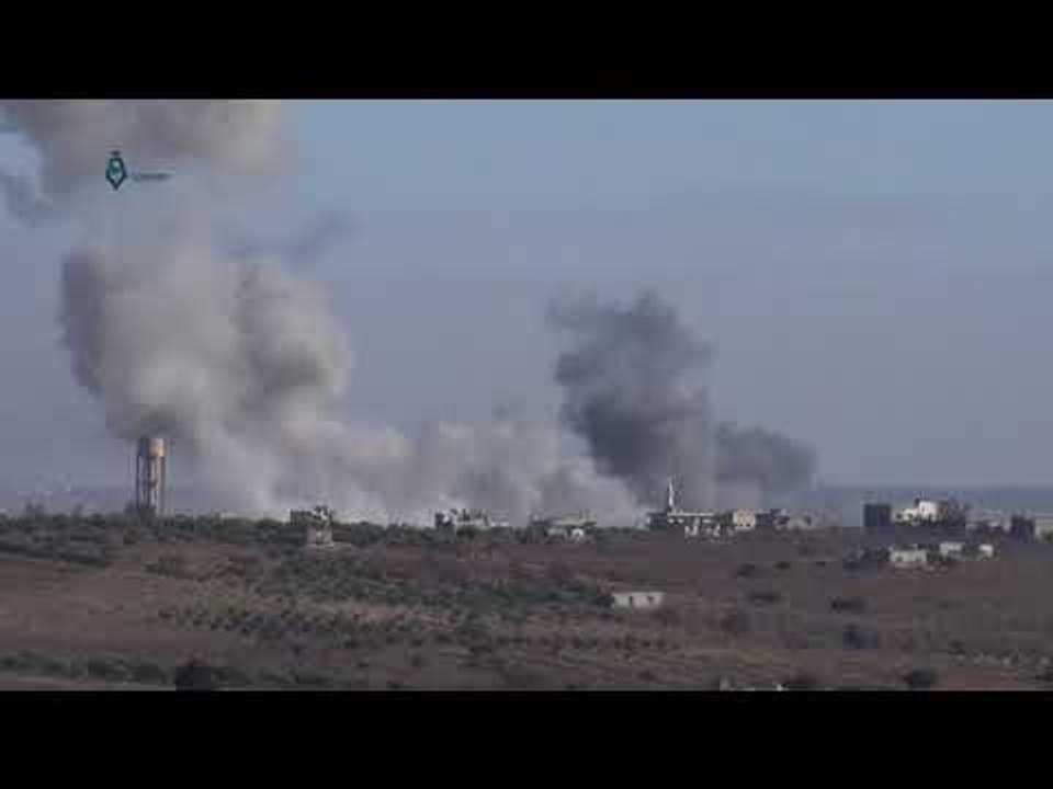 Plumes of Smoke Seen as Strikes Reported on Idlib Town