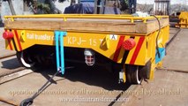 Operation instruction of rail transfer car powered by cable drum.