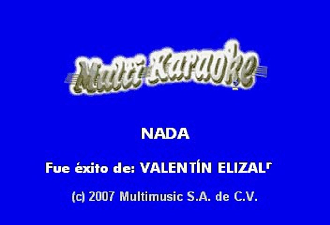Valentin Elizalde - Nada (Karaoke)