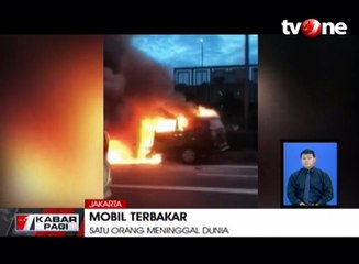 Minibus Terbakar, Satu Orang Tewas dan Tiga Terluka