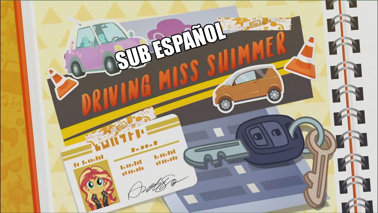 [sub. español] Driving Miss Shimmer Choose AppleJack MLP Equestria Girls Mini Series