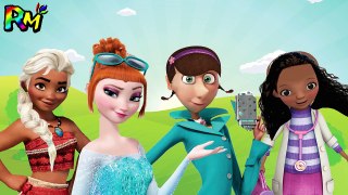 Wrong Hairs Disney Moana Frozen Elsa Despicable Me Lucy Doc McStuffins Finger family Nur