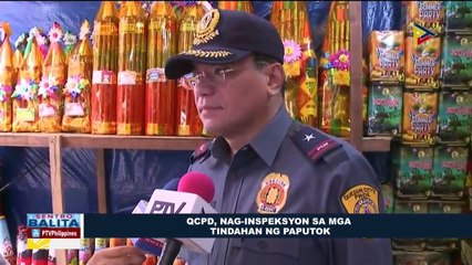 QCPD, nag-inspeksyon sa mga tindahan ng paputok