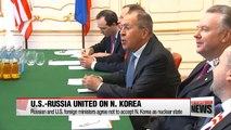 Foreign ministers of Russia and U.S. agree to not accept N. Korea as nuclear state