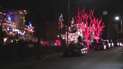 Sokaklar ve Evler Noel İçin Süslendi - New York