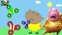 Wrong FIDGET SPINNERS Learn Colors Wrong Ears Peppa Pig Finger Family song N