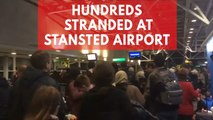 Hundreds stranded at Stansted Airport as snow and ice hit Britain
