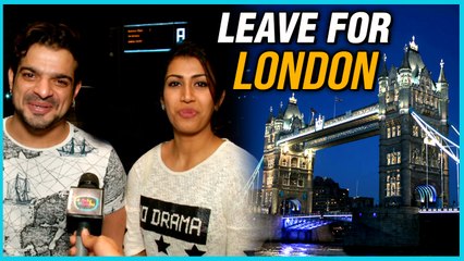 Karan Patel And Ankita Bhargava Leave For London | AIRPORT Spotting | TellyMasala