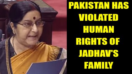 Sushma Swaraj says Pakistan has violated 'Human Rights' of Kulbhushan Jadhav's family |Oneindia News