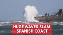 26ft-Tall Powerful Waves Lash Spanish Coast As Storm Bruno Approaches