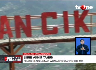 Melihat Puncak Gunung Merapi dari Gancik Hill Top