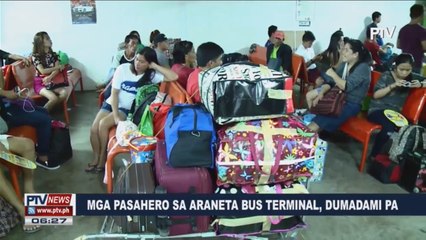 Mga pasahero sa Araneta Bus Terminal, dumadami pa