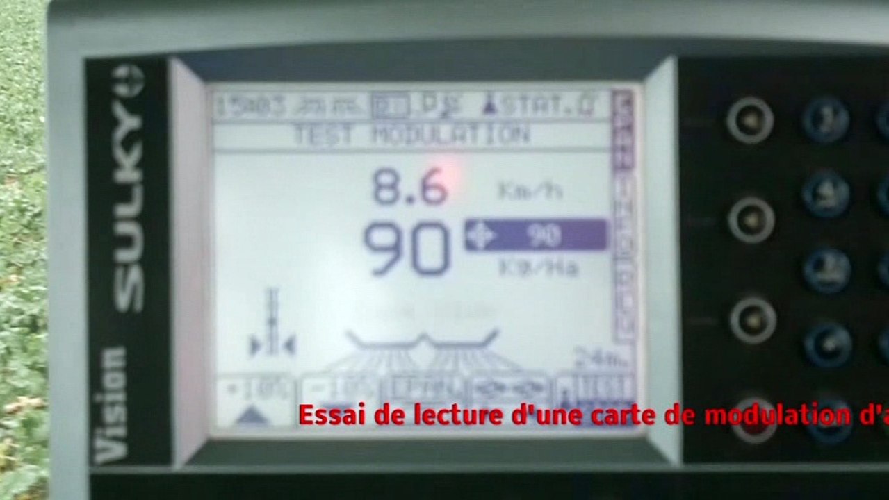 Carte Modulation avec boitier Vision II sur Sulky X44 WPB (pesée)