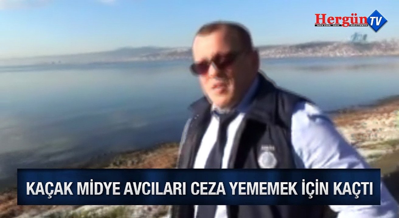 Kaçak midye avcıları polisten kaçtı
