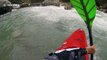 Kayaker 'cheats death' trapped under rocks in raging rapids