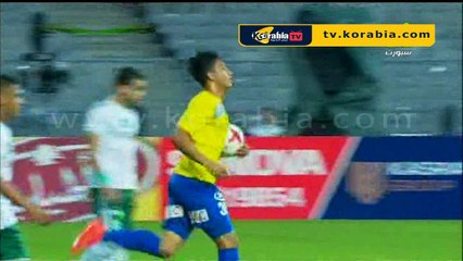 مصطفى محمد لاعب الزمالك المعار يحرز هدفين لطنطا في مرمى المصري في 5 دقائق