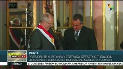 Presidente de Perú anuncia que realizará cambios en su gabinete