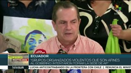 Ecuador: denuncian que grupos violentos intentaron tomar sede de AP