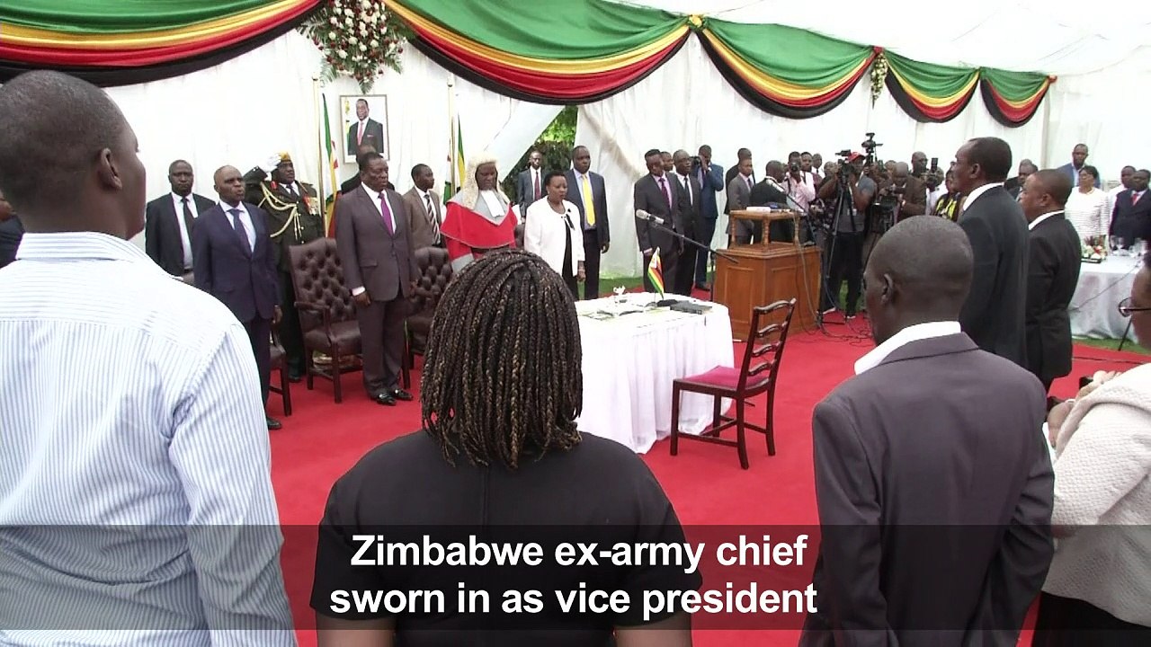 Zimbabwe ex-army chief who helped oust Mugabe sworn in as VP
