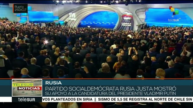 Diversas fuerzas políticas de Rusia respaldan candidatura de Putin