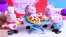 Peppa Pig Cooking Play Set Play Doh Pizza Playdough Chef Peppa Pig Cocinera Carry Case , Cartoons animated movies 2018
