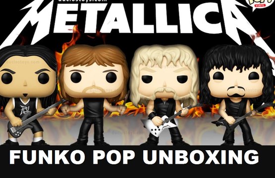 Metallica Funko Pop James Hetfield,Kirk,Lars Ulrich & Robert Vinyl Figure Unboxing