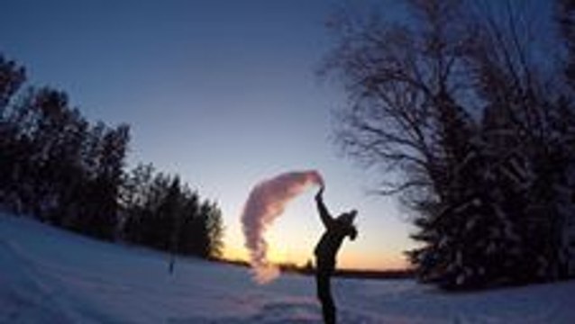 Ontario Temperatures Freeze Water Faster Than it Can Fall