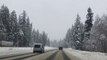 Drivers Trudge Through Slippery Roads in Washington