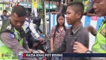 Download Video: Polres Mojokerto Gelar Razia Knalpot Bising di Kawasan Wisata