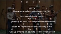 Western Music Cowboy Song My Pony and Me The Terry Family with chords and lyrics